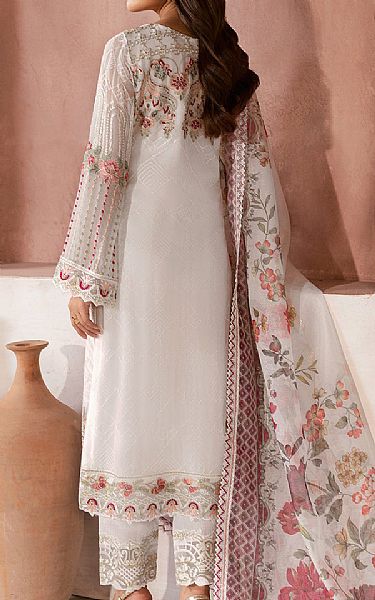 Ramsha Off White Chiffon Suit | Pakistani Embroidered Chiffon Dresses USA- Image 2