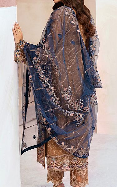 Ramsha Light Brown Chiffon Suit | Pakistani Embroidered Chiffon Dresses USA- Image 2