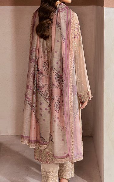 Ramsha Beige Chiffon Suit | Pakistani Embroidered Chiffon Dresses USA- Image 2