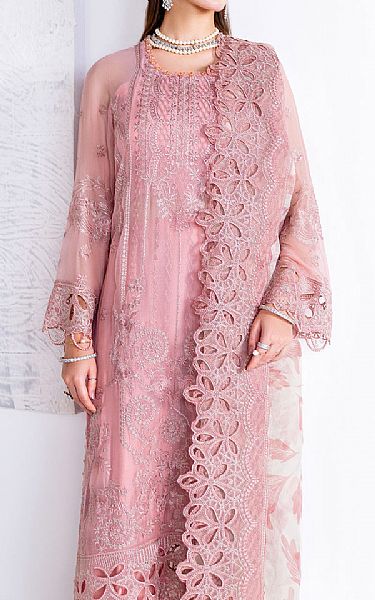 Ramsha Pink Chiffon Suit | Pakistani Embroidered Chiffon Dresses USA- Image 3