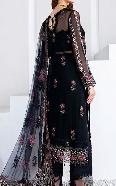 Ramsha Black Chiffon Suit | Pakistani Embroidered Chiffon Dresses USA- Image 2