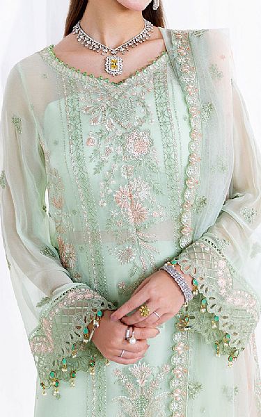 Ramsha Mint Green Chiffon Suit | Pakistani Embroidered Chiffon Dresses USA- Image 3