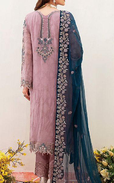 Ramsha Mauve Chiffon Suit | Pakistani Embroidered Chiffon Dresses- Image 2