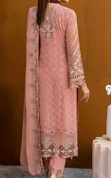 Ramsha Tea Pink Chiffon Suit | Pakistani Embroidered Chiffon Dresses USA- Image 2