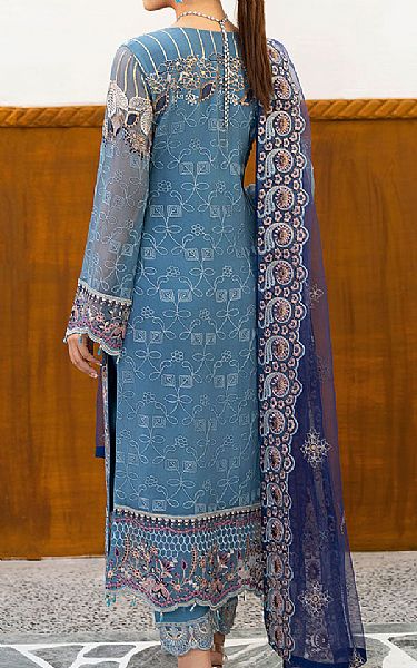 Ramsha Royal Blue Chiffon Suit | Pakistani Embroidered Chiffon Dresses USA- Image 2