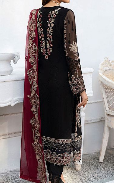 Ramsha Black Chiffon Suit | Pakistani Embroidered Chiffon Dresses USA- Image 2