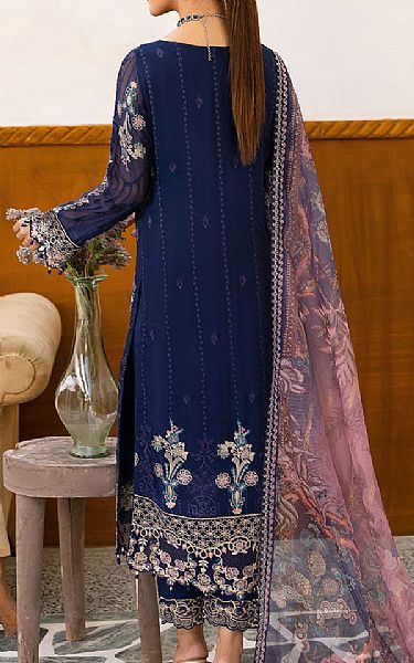Ramsha Blue Chiffon Suit | Pakistani Embroidered Chiffon Dresses USA- Image 2