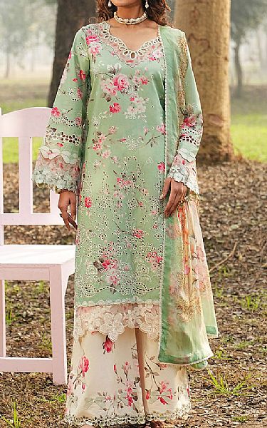 Ramsha Mint Green Lawn Suit | Pakistani Lawn Dress in USA- Image 1
