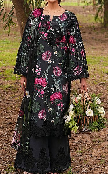 Ramsha Black Lawn Suit | Pakistani Lawn Dress in USA- Image 1