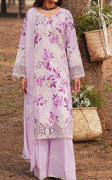 Ramsha Lavender Lawn Suit | Pakistani Lawn Dress in USA- Image 1
