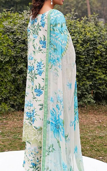 Ramsha Off-white Lawn Suit | Pakistani Lawn Dress in USA- Image 2