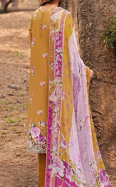 Ramsha Mustard Lawn Suit | Pakistani Lawn Dress in USA- Image 2