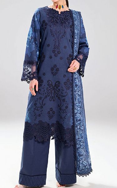 Ramsha Navy Lawn Suit | Pakistani Lawn Dress in USA- Image 1
