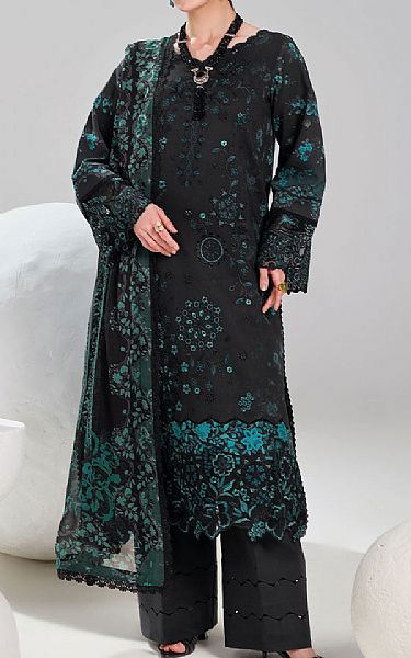 Ramsha Black Lawn Suit | Pakistani Lawn Dress in USA- Image 1