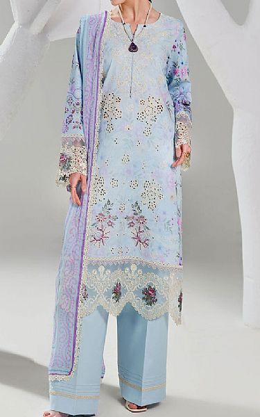 Ramsha Baby Blue Lawn Suit | Pakistani Lawn Dress in USA- Image 1