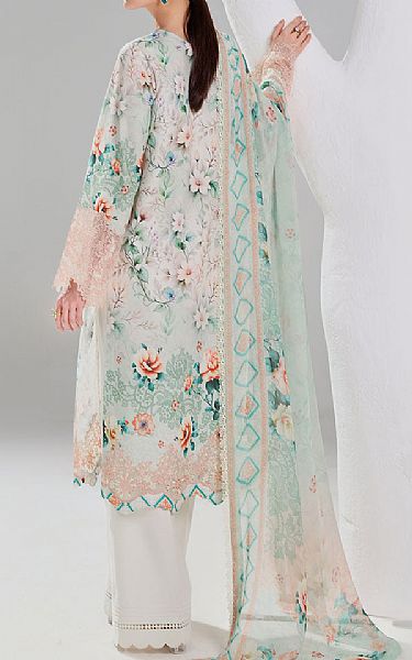 Ramsha Light Grey Lawn Suit | Pakistani Lawn Dress in USA- Image 2