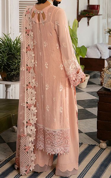Ramsha Peach Chiffon Suit | Pakistani Embroidered Chiffon Dresses USA- Image 2