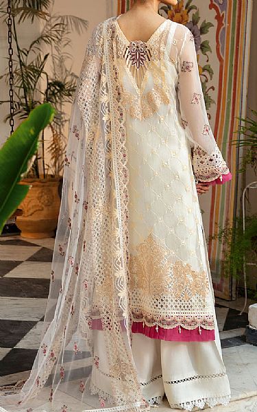 Ramsha Off-white Chiffon Suit | Pakistani Embroidered Chiffon Dresses USA- Image 2