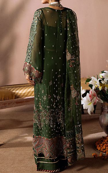 Ramsha Green Chiffon Suit | Pakistani Embroidered Chiffon Dresses USA- Image 2