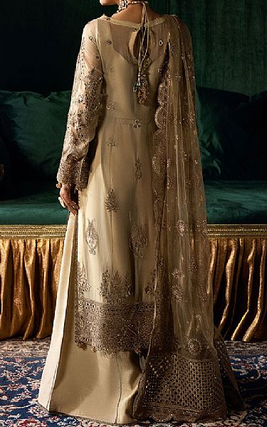 Ramsha Fawn Chiffon Suit | Pakistani Embroidered Chiffon Dresses USA- Image 2