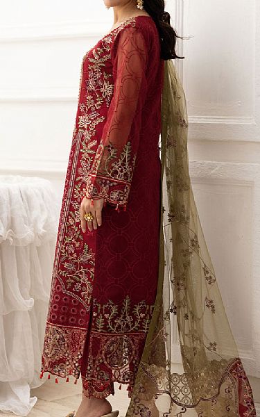 Ramsha Scarelt Organza Suit | Pakistani Embroidered Chiffon Dresses USA- Image 2