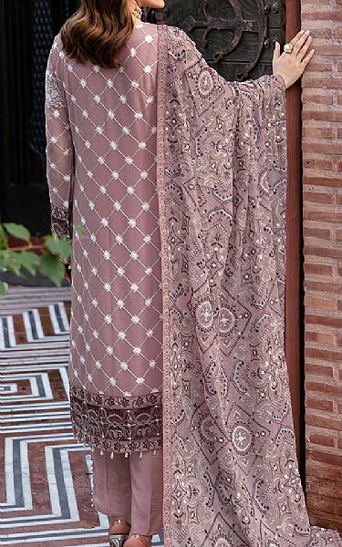 Ramsha Rosy Brown Chiffon Suit | Pakistani Embroidered Chiffon Dresses- Image 2