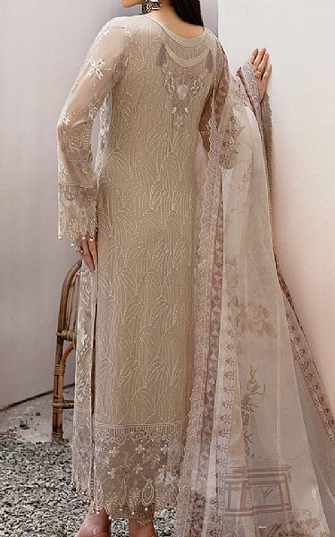 Ramsha Beige Chiffon Suit | Pakistani Embroidered Chiffon Dresses USA- Image 2