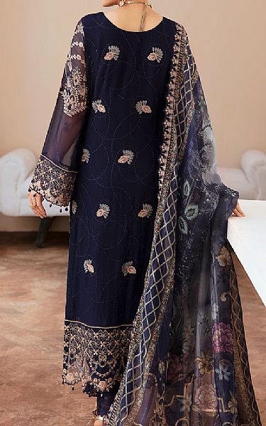 Ramsha Navy Blue Chiffon Suit | Pakistani Embroidered Chiffon Dresses USA- Image 2