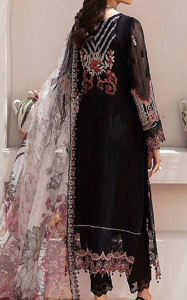 Ramsha Black Chiffon Suit | Pakistani Embroidered Chiffon Dresses USA- Image 2