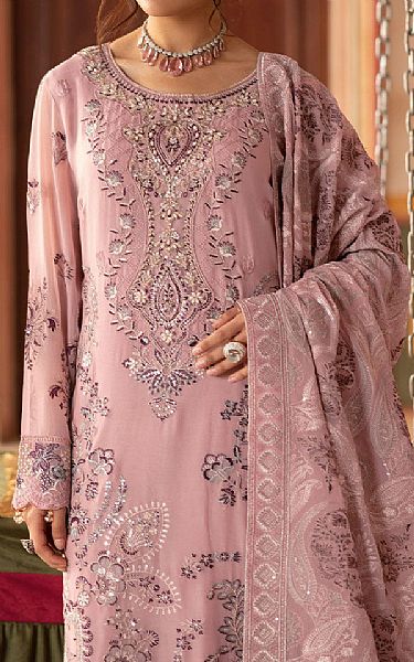 Ramsha Pink Chiffon Suit | Pakistani Embroidered Chiffon Dresses USA- Image 3