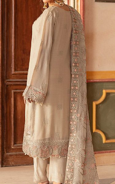 Ramsha Beige Chiffon Suit | Pakistani Embroidered Chiffon Dresses USA- Image 2