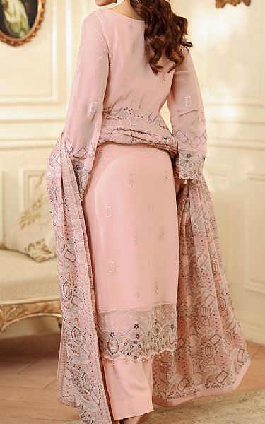 Ramsha Pink Chiffon Suit | Pakistani Embroidered Chiffon Dresses USA- Image 2