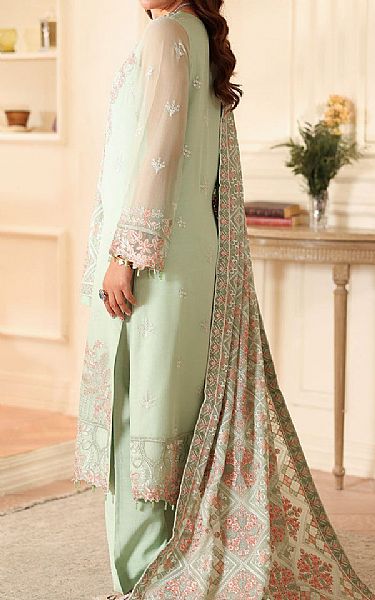Ramsha Light Green Chiffon Suit | Pakistani Embroidered Chiffon Dresses USA- Image 2
