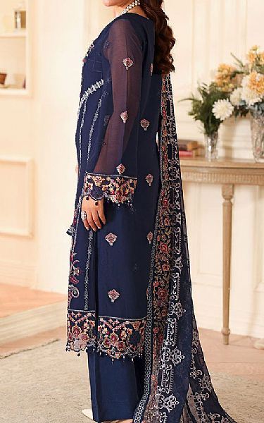 Ramsha Navy Blue Chiffon Suit | Pakistani Embroidered Chiffon Dresses USA- Image 2