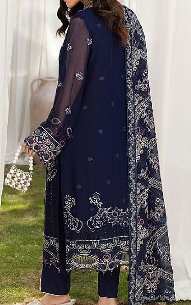 Ramsha Blue Chiffon Suit | Pakistani Embroidered Chiffon Dresses USA- Image 2
