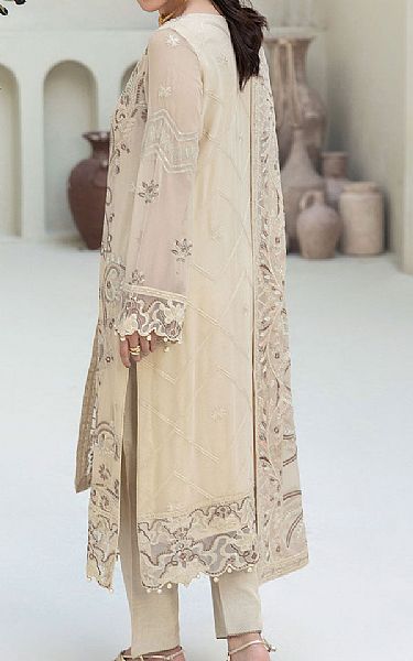 Ramsha Ivory Chiffon Suit | Pakistani Embroidered Chiffon Dresses USA- Image 2