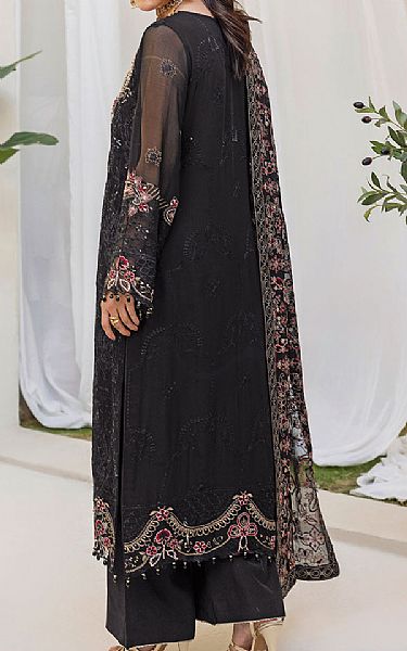 Ramsha Black Chiffon Suit | Pakistani Embroidered Chiffon Dresses USA- Image 2