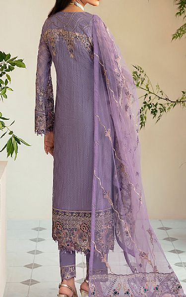Ramsha Lavender Chiffon Suit | Pakistani Embroidered Chiffon Dresses USA- Image 2