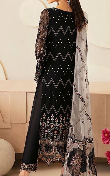 Ramsha Black Chiffon Suit | Pakistani Embroidered Chiffon Dresses USA- Image 2