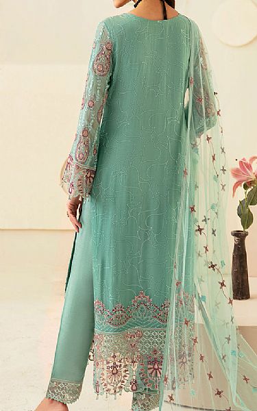Ramsha Mint Green Chiffon Suit | Pakistani Embroidered Chiffon Dresses USA- Image 2