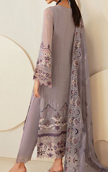 Ramsha Dusty Grey Chiffon Suit | Pakistani Embroidered Chiffon Dresses USA- Image 2