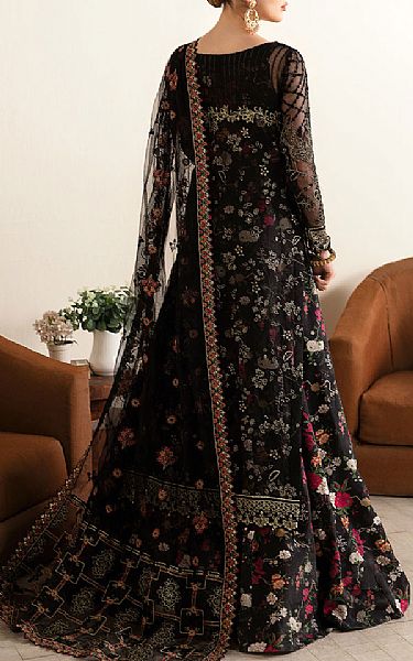 Ramsha Black Organza Suit | Pakistani Embroidered Chiffon Dresses USA- Image 2