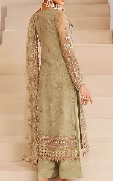 Ramsha Pistachio Green Chiffon Suit | Pakistani Embroidered Chiffon Dresses USA- Image 2
