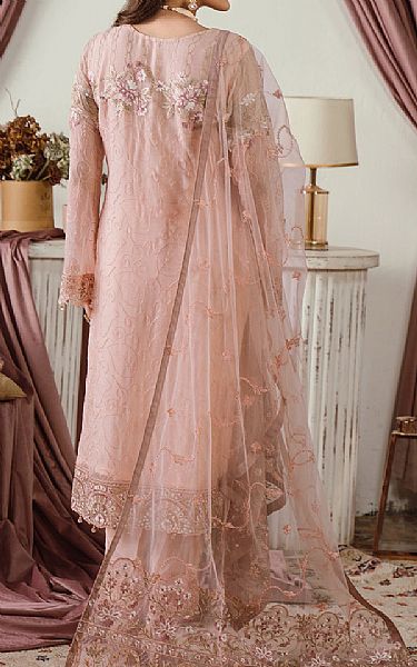 Ramsha Oriental Pink Chiffon Suit | Pakistani Embroidered Chiffon Dresses- Image 2