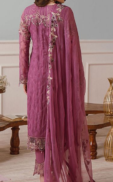 Ramsha Raspberry Rose Chiffon Suit | Pakistani Embroidered Chiffon Dresses- Image 2