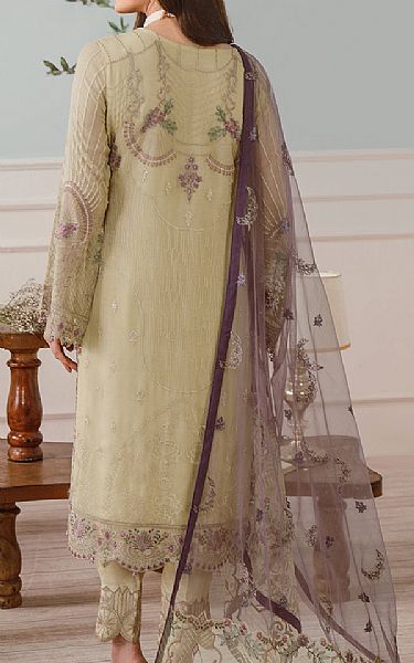 Ramsha Vanilla Chiffon Suit | Pakistani Embroidered Chiffon Dresses- Image 2