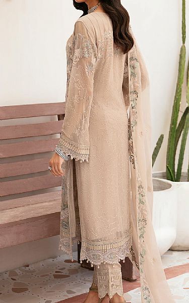 Ramsha Ivory Chiffon Suit | Pakistani Embroidered Chiffon Dresses USA- Image 3