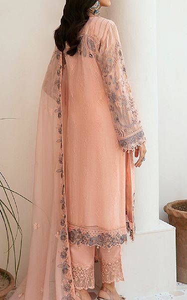 Ramsha Peach Chiffon Suit | Pakistani Embroidered Chiffon Dresses USA- Image 2