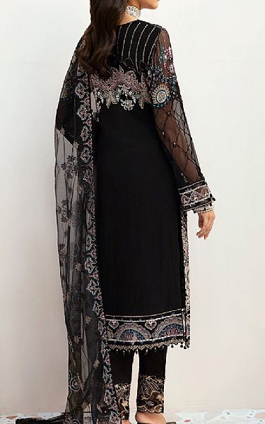Ramsha Black Chiffon Suit | Pakistani Embroidered Chiffon Dresses USA- Image 2