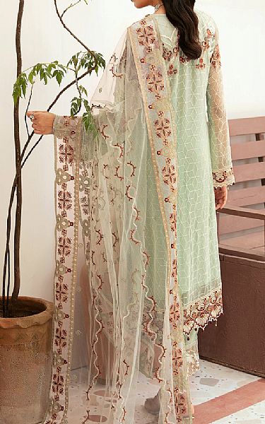 Ramsha Mint Green Chiffon Suit | Pakistani Embroidered Chiffon Dresses USA- Image 2